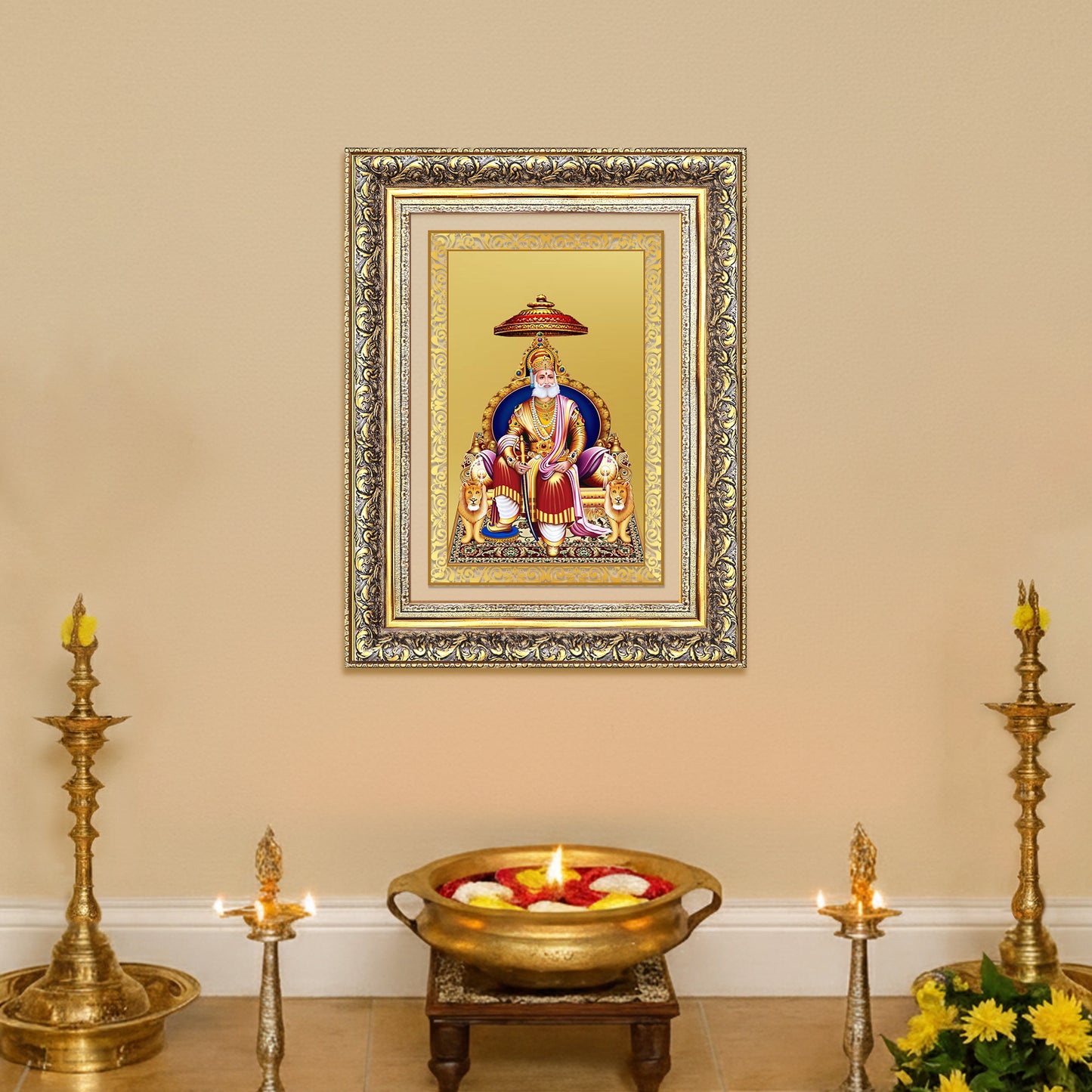 Maharaja Agrasen | King Agrasen for Wall Photo Frame in 24K Gold Plated Foil