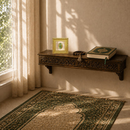 Allah | Sacred Islamic Calligraphy Royal Tabletop Photo Frame in 24K Gold Plated Foil