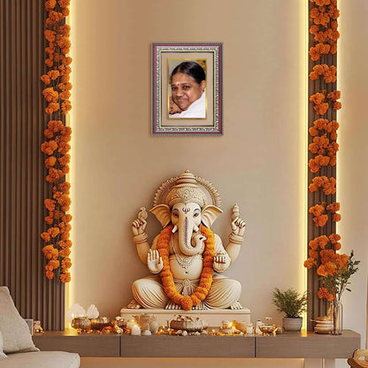 Mata Amritanandamayi | Guru Amma Wall and Tabletop Photo Frame in 24K Gold Plated Foil