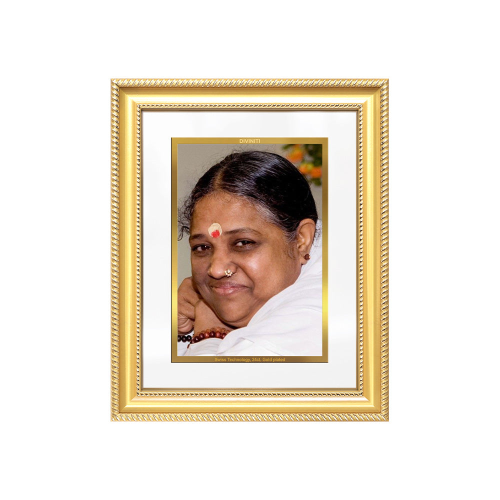 Mata Amritanandamayi | Guru Amma For Wall & Tabletop Frame in 24K Gold Plated Foil