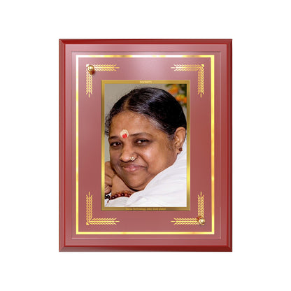 Mata Amritanandamayi | Guru Amma Wall and Tabletop Photo Frame in 24K Gold Plated Foil