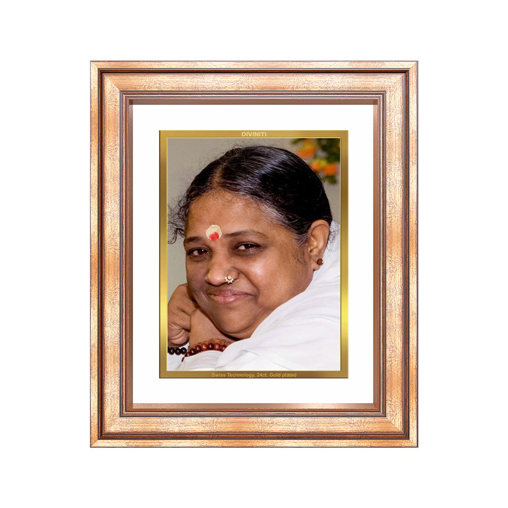 Mata Amritanandamayi | Guru Amma For Wall & Tabletop Frame in 24K Gold Plated Foil
