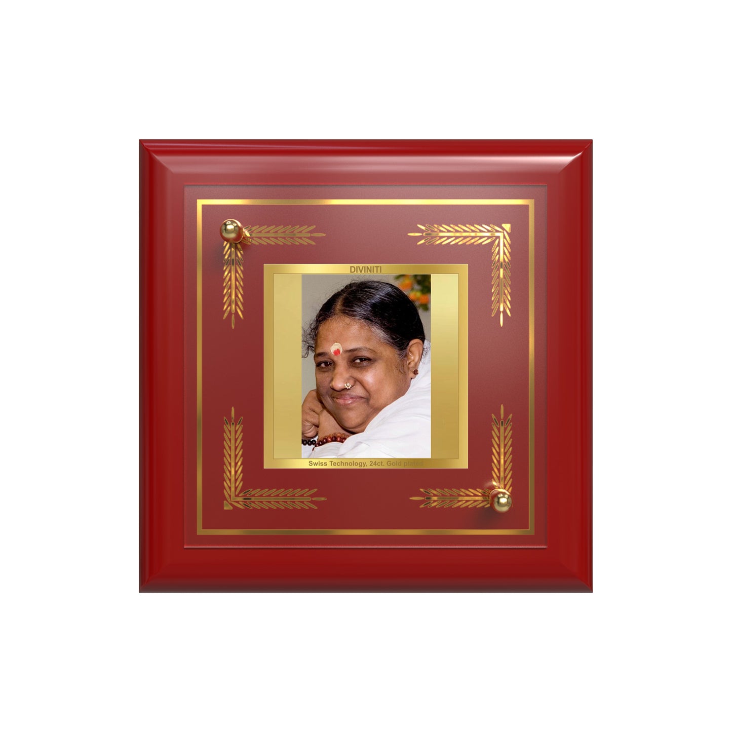 Mata Amritanandamayi | Guru Amma For Tabletop Frame in 24K Gold Plated Foil