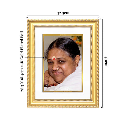 Mata Amritanandamayi | Guru Amma For Wall & Tabletop Frame in 24K Gold Plated Foil