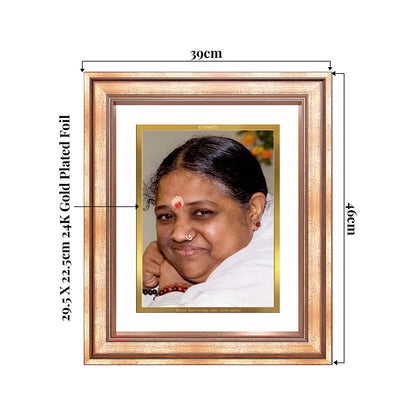 Mata Amritanandamayi | Guru Amma For Wall & Tabletop Frame in 24K Gold Plated Foil