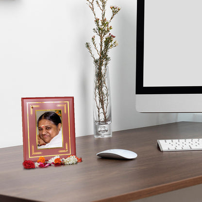 Mata Amritanandamayi | Guru Amma Wall and Tabletop Photo Frame in 24K Gold Plated Foil