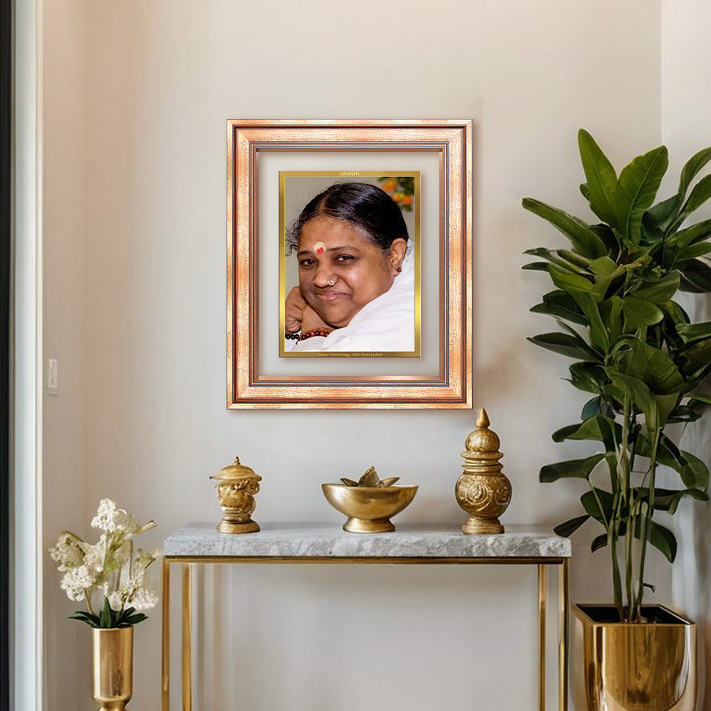 Mata Amritanandamayi | Guru Amma For Wall & Tabletop Frame in 24K Gold Plated Foil