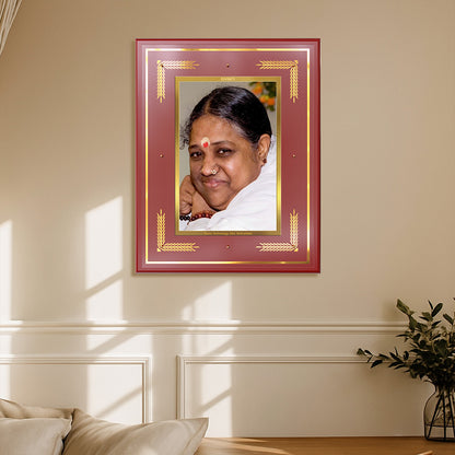 Mata Amritanandamayi | Guru Amma Wall Photo Frame in 24K Gold Plated Foil