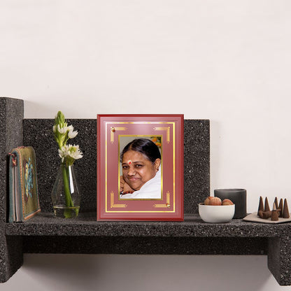 Mata Amritanandamayi | Guru Amma Wall and Tabletop Photo Frame in 24K Gold Plated Foil