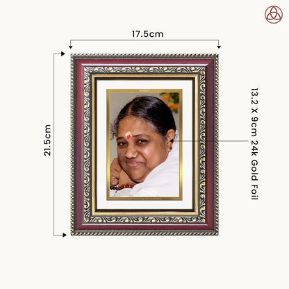Mata Amritanandamayi | Guru Amma for Wall & Tabletop Photo Frame in 24K Gold Plated Foil