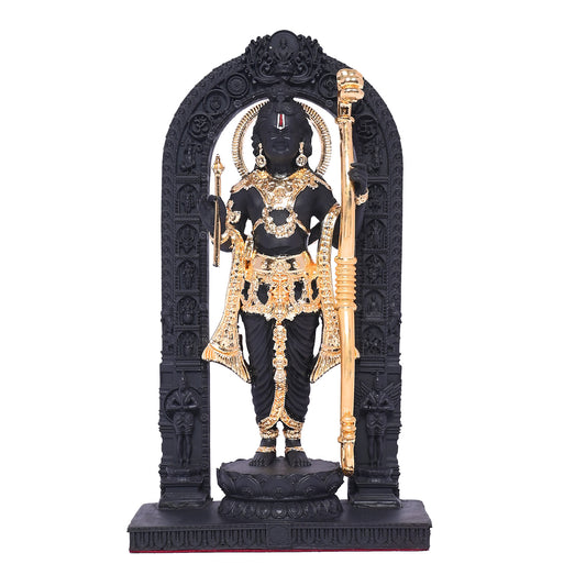 Diviniti 24K Gold-Plated Resin Shri Ram Lalla Ayodhya Idol Statue Exquisite Spiritual Symbol of Devotion Home Office Decor Pooja Room Gift (15.3x Proportionate)