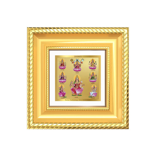 Ashtalakshmi Lakshmi Devi Tabletop Frame in 24K Gold