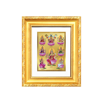 Ashtalakshmi | Lakshmi Devi For Wall & Tabletop Frame in 24K Gold Plated Foil