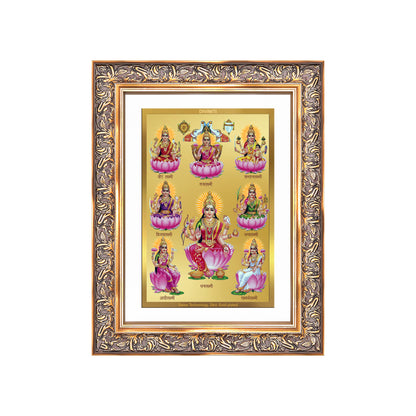 Ashtalakshmi | Lakshmi Devi for Wall Mount Photo Frame in 24K Gold Plated Foil