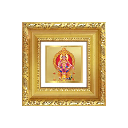 Ayyappan | Lord of Dharma | God of Celibacy & Devotion For Tabletop Frame in 24K Gold Plated Foil