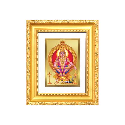 Lord Ayyappan with Arch | Hariharan For Wall & Tabletop Frame in 24K Gold Plated Foil