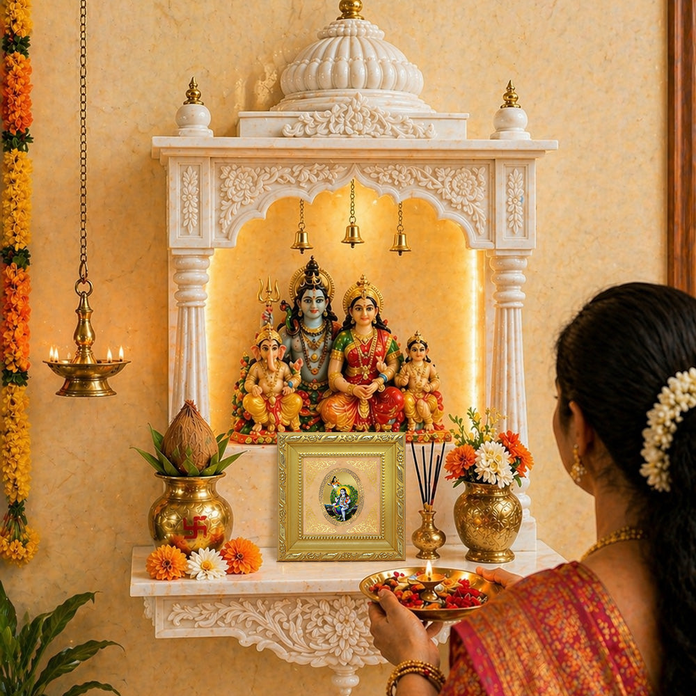 Baba Balak Nath | Divine Spiritual Saint Royal Tabletop Photo Frame in 24K Gold Plated Foil
