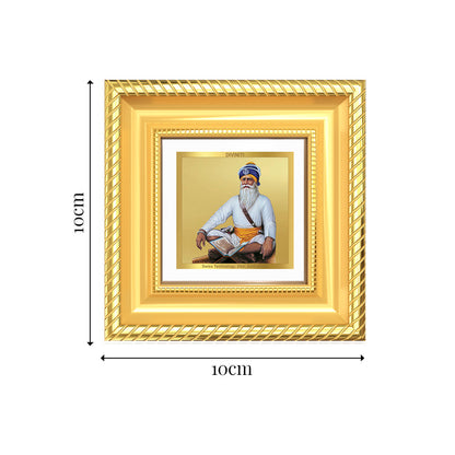 Diviniti Baba Deep Singh Ji (Nihang Sikh) Tabletop Photo Frame in 24K Gold Plated Foil | Courage, Sacrifice & Divine Strength | DG015S1A (10x10 CM)