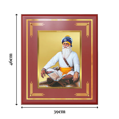 Baba Deep Singh Ji | Nihang Sikh and Martyr Wall Mount Photo Frame in 24K Gold Plated Foil