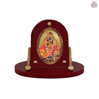 Banke Bihari | Divine Krishna Car Dashboard & Tabletop Photo Frame in 24K Gold Plated Foil