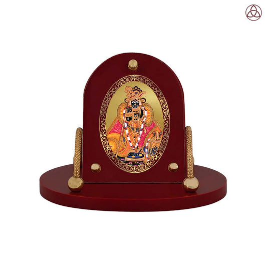 Banke Bihari | Divine Krishna Car Dashboard & Tabletop Photo Frame in 24K Gold Plated Foil