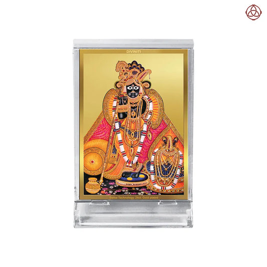 Banke Bihari | Kunjbihari Car Dashboard Frame in 24K Gold Plated Foil