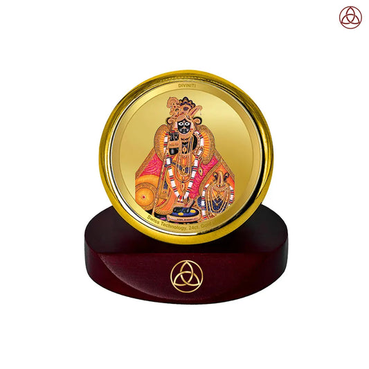Banke Bihari | Kunjbihari Car Dashboard Frame in 24K Gold Plated Foil
