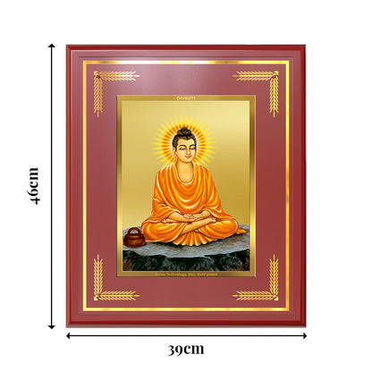 Lord Buddha| Car Dashbaord Wall & Tabletop Frame in 24K Gold Plated Foil