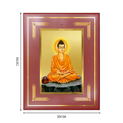 Lord Buddha | Gautam Buddha Wall Photo Frame in 24K Gold Plated Foil