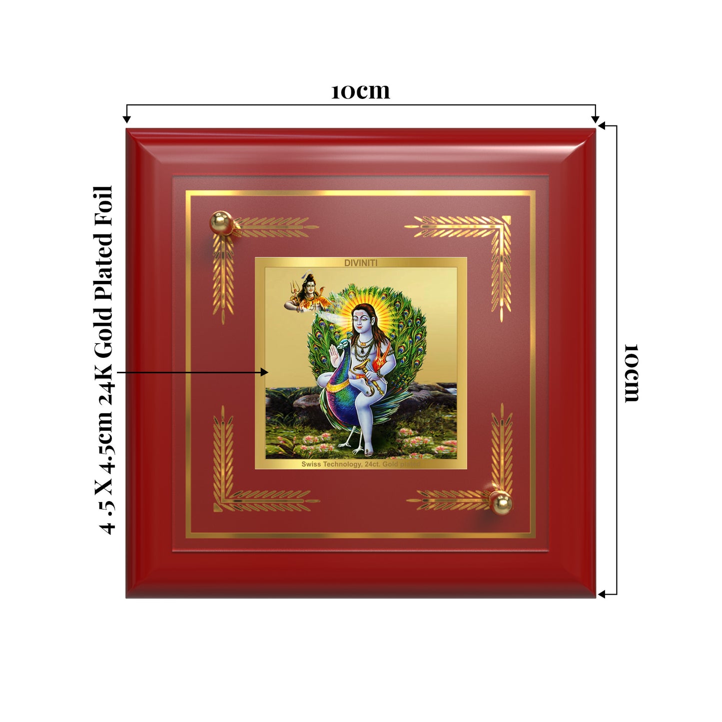 Baba Balak Nath | Paunahari For Tabletop Frame in 24K Gold Plated Foil