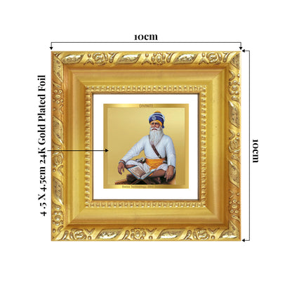 Baba Deep Singh Ji | Nihang Sikh and Martyr Tabletop Frame in 24K Gold Plated Foil