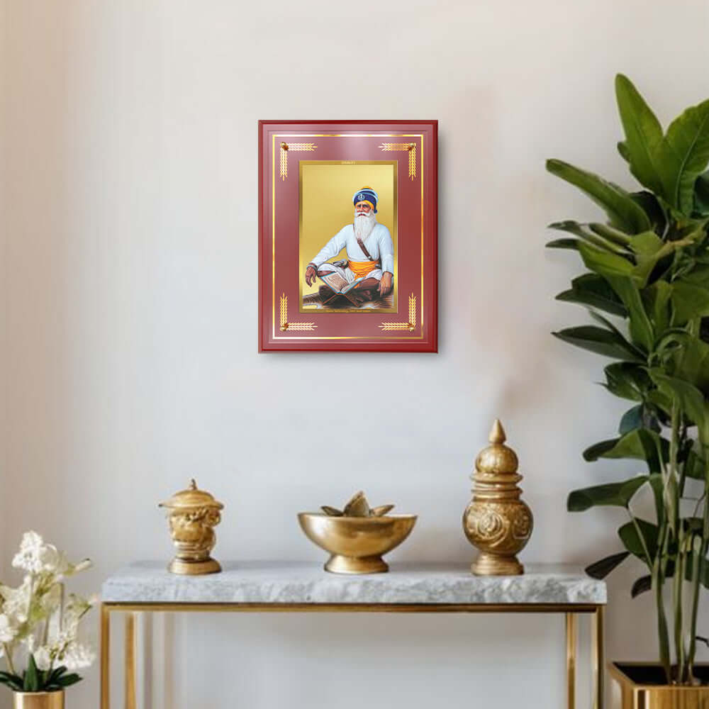 Baba Deep Singh Ji Photo Frame displayed on wall