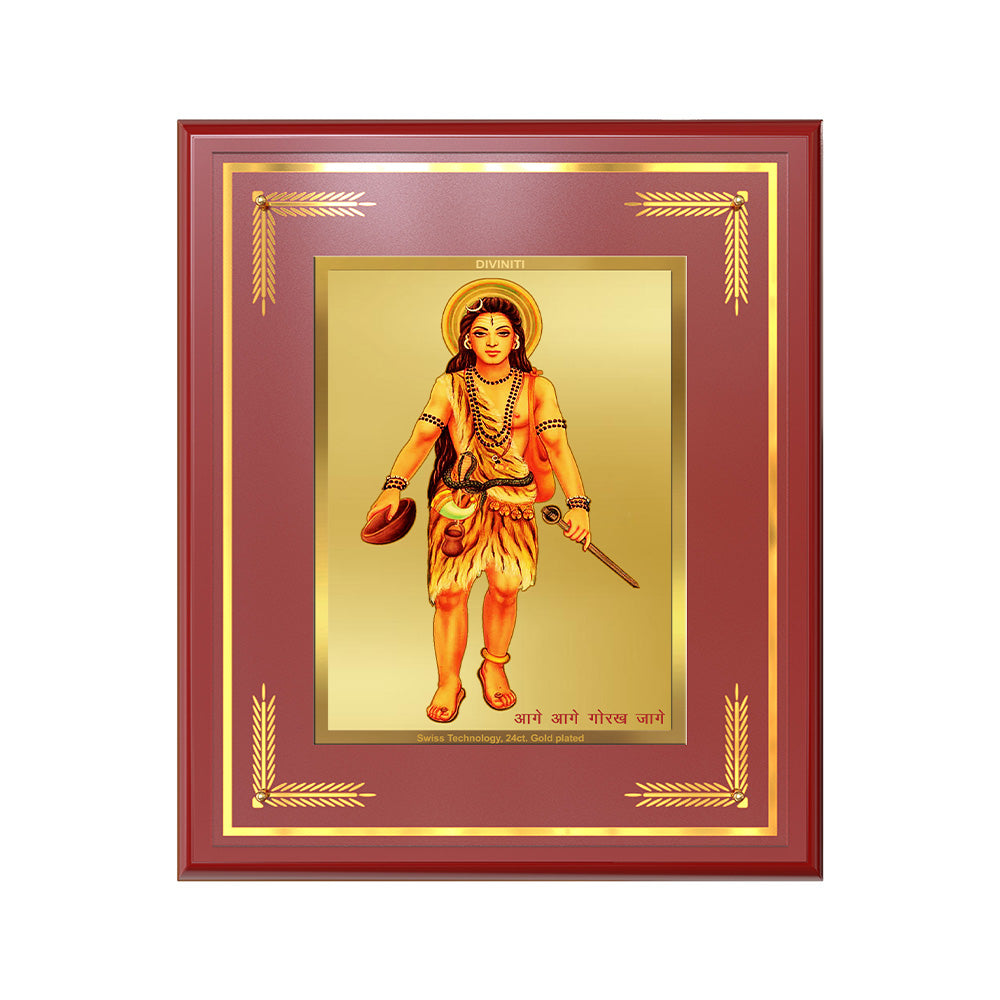 Baba Gorakhnath | Darshani For Wall & Tabletop Frame in 24K Gold Plated Foil
