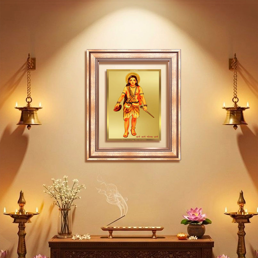 Baba Gorakhnath | Darshani For Wall & Tabletop Frame in 24K Gold Plated Foil