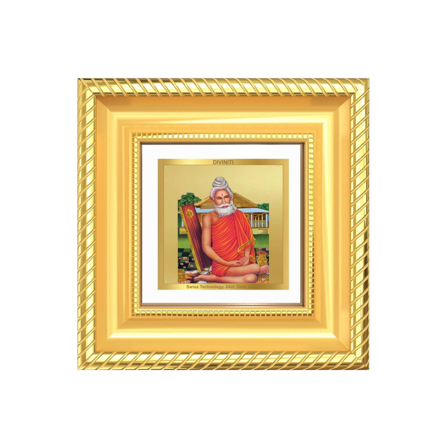 Baba Lokenath Tabletop Frame in 24k Gold Plated Foil