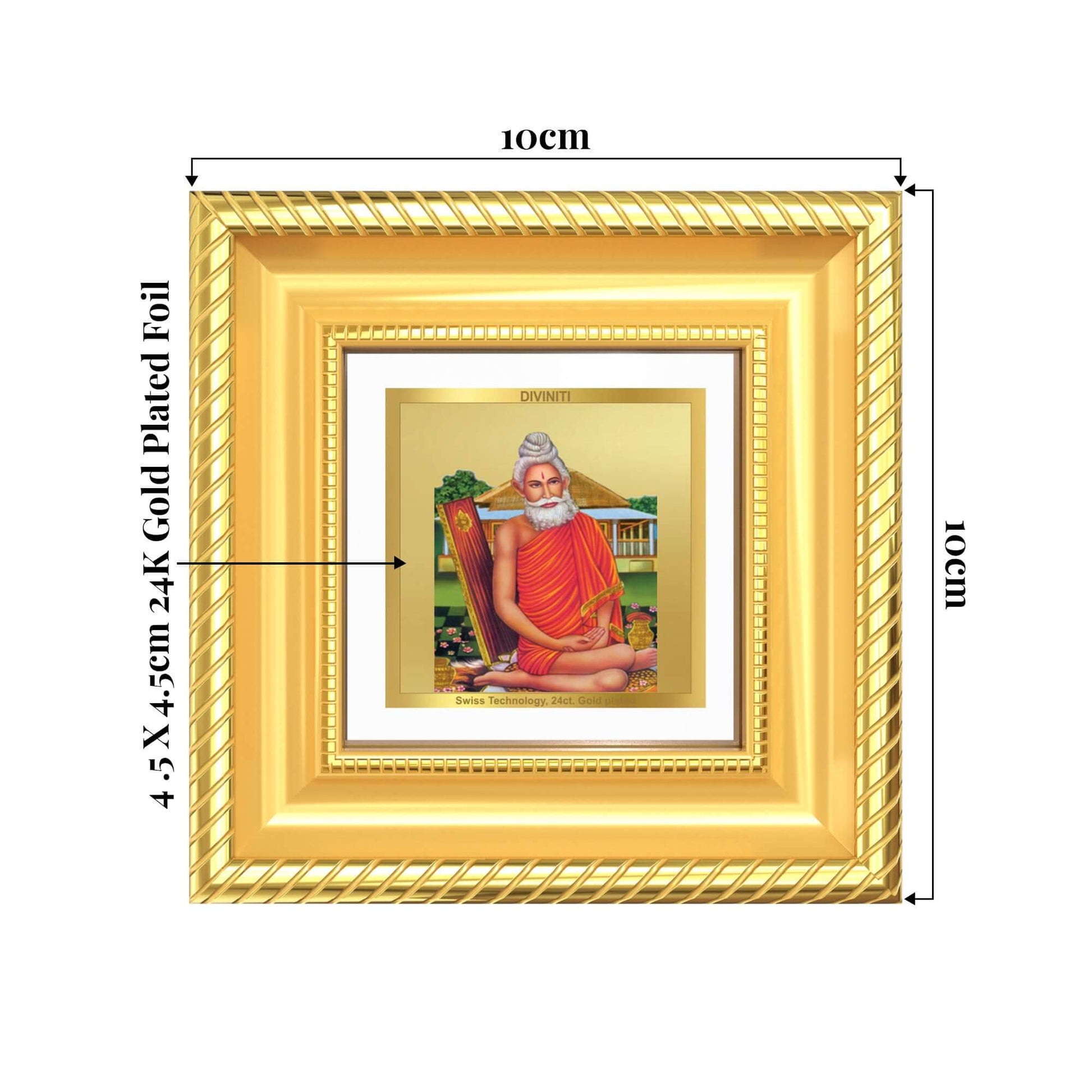 Baba Lokenath Tabletop Frame Showing Dimensions