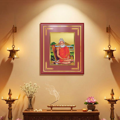 Baba Lokenath | Lokenath Brahmachari For Wall & Tabletop Frame in 24K Gold Plated Foil