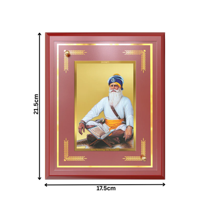 Baba Deep Singh Ji | Nihang Sikh and Martyr Wall and Tabletop Photo Frame in 24K Gold Plated Foil