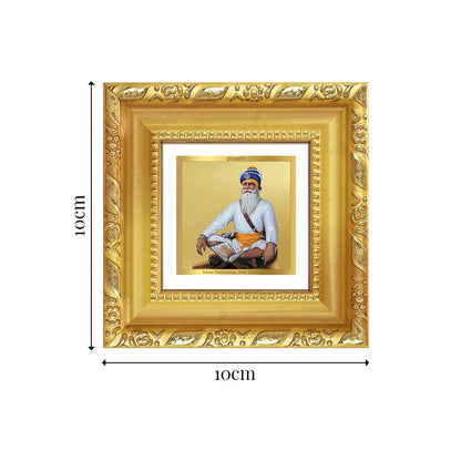 Diviniti Baba Deep Singh Ji (Nihang Sikh) Tabletop Photo Frame in 24K Gold Plated Foil | Courage, Sacrifice & Divine Strength | DG103S1A (10x10 CM)