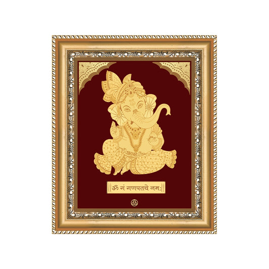 Bal Ganesha | Bal Ganapati|Baby Ganapati| For Gold on Gold Wall Hanging Frame in 24K Gold Plated Foil