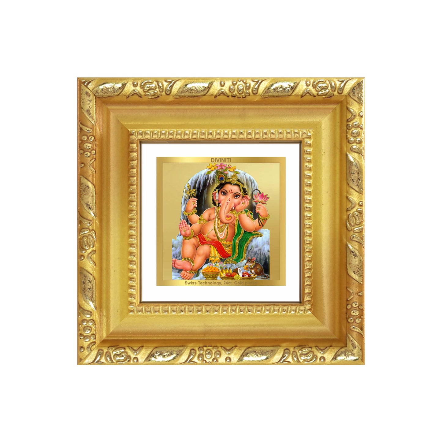 Bal Ganesha | Bal Ganapati|Baby Ganapati| For Tabletop Frame in 24K Gold Plated Foil