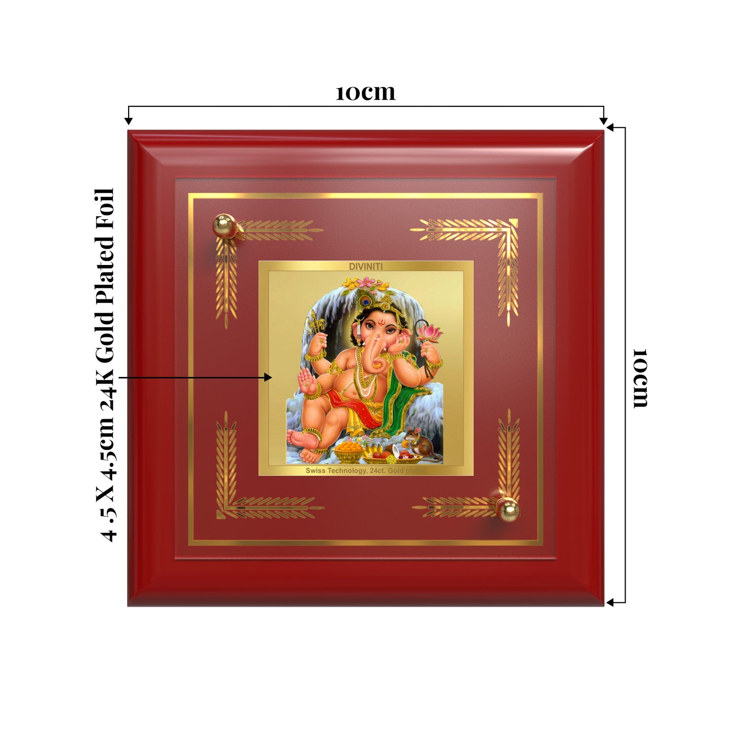 Bal Ganesha | Bal Ganapati|Baby Ganapati| For Tabletop Frame in 24K Gold Plated Foil