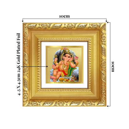 Bal Ganesha | Bal Ganapati|Baby Ganapati| For Tabletop Frame in 24K Gold Plated Foil