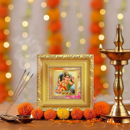 Bal Ganesha | Bal Ganapati|Baby Ganapati| For Tabletop Frame in 24K Gold Plated Foil