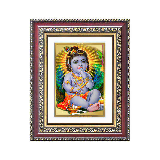 Bal Gopal photo frame in 24k gold plated foil