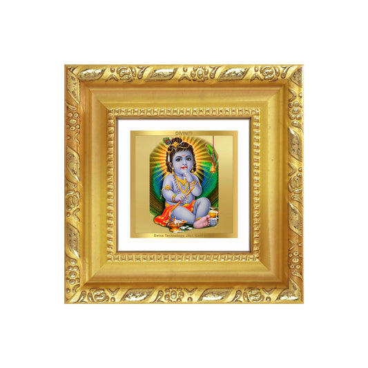 Bal Gopal |Baby Krishna | Devakinandana For Tabletop Frame in 24K Gold Plated Foil