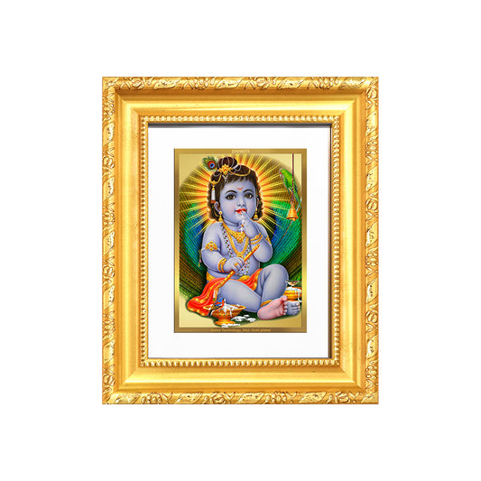 Bal Gopal |Baby Krishna | Devakinandana For Wall & Tabletop Frame in 24K Gold Plated Foil