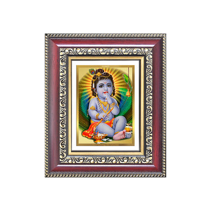 Bal Gopal |Baby Krishna | Devakinandana For Wall & Tabletop Frame in 24K Gold Plated Foil