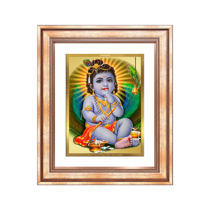 Bal Gopal |Baby Krishna | Devakinandana For Wall & Tabletop Frame in 24K Gold Plated Foil