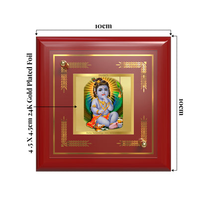 Bal Gopal |Baby Krishna | Devakinandana For Tabletop Frame in 24K Gold Plated Foil